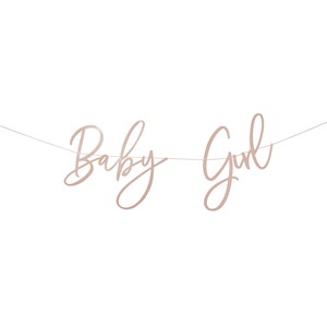 【特価品】フーティー バロー バナー'Baby Girl' ピンク 2m【パーティー/中国製】