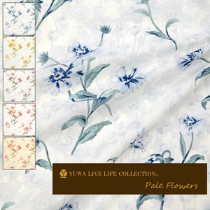 有輪商店 YUWA 60ローン "Pale Flowers" [ A:Blue ] / 生地 布 / 314783