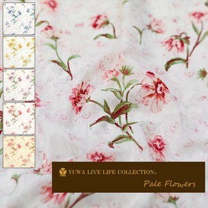 有輪商店 YUWA 60ローン "Pale Flowers" [ D:Pink ] / 生地 布 / 314783