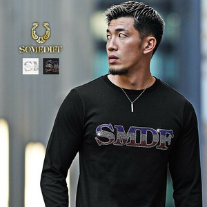 T-shirt Crew Neck Long T-shirt Rhinestone