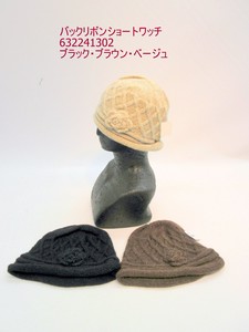 2024秋冬新作）帽子　お花ショートワッチ