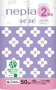 ネピア　ネピネピトイレットロール　2倍巻12ロールダブル　ボタニカル柄