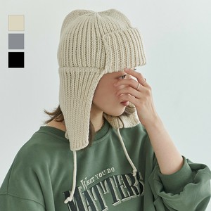 ★ニットフライトハット フライトキャップ　AW　ニット帽 耳当て 手洗い ユニセックス 2024秋冬