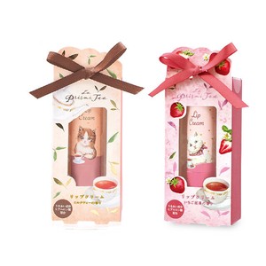 ラプレミティー　リップクリーム　【猫・ねこ・ギフト、紅茶、いちご紅茶、保湿】