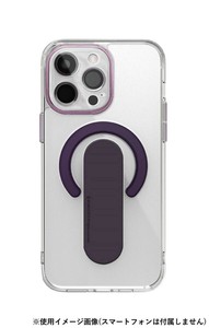Mag Grip レンズガード一体型クリアケース for iPhone 15 Pro Max ディープ パープル