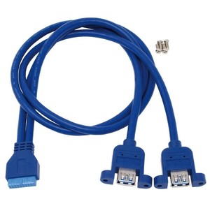 アイネックス パネルマウント用USB3.0ケーブル ヘッダー接続 USB-021A