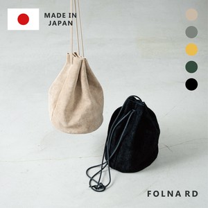 Shoulder Bag Genuine leather Velour Made in Japan