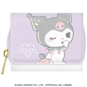 ■2024AW　新作■　サンリオキャラクターズ　三つ折り財布　クロミ