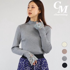 Sweater/Knitwear Pullover Knitted Mock Neck