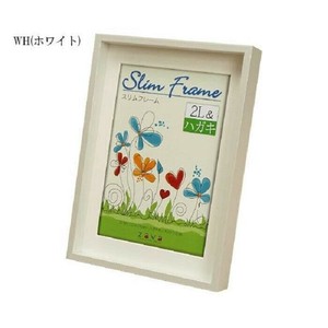 スリムフレーム　2L&ハガキ　WH(ホワイト)105685