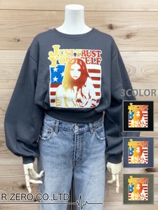 Sweatshirt Short Pullover Ladies fashion Flocking Finish