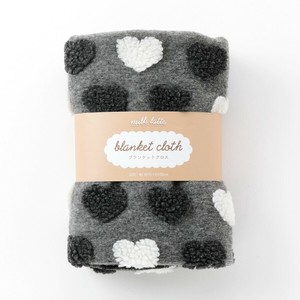 Cotton Heart Monotone Fluffy Boa Blanket Cloth Milk