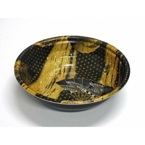 麺容器 E-42浅本体 夢織黒金/黒 デンカポリマー 使い捨て 電子レンジ可 【サンプル可】