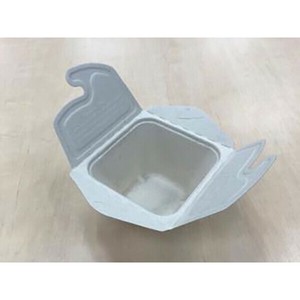 どんぶり容器 SBT-ロック付きスクエアパルプ容器 450mL・16oz シンギ 使い捨て 電子レンジ可