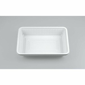 シーピー化成 弁当容器 耐熱-6 ホワイト本体(B) 使い捨て 電子レンジ可 【サンプル可】