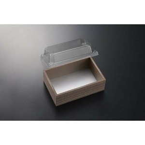 折箱 AWD-128 茶木目 透明高蓋付 中央化学 使い捨て