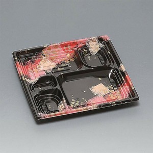 弁当容器 巧膳22-1H 華やぎ赤 福助工業 使い捨て 電子レンジ可 【サンプル可】