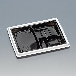 弁当容器 箱膳23-18-1H 白内黒 福助工業 使い捨て 電子レンジ可 【サンプル可】