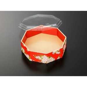 折箱 さが野八角 5.1寸 宝扇華-赤(ボ) 中央化学 使い捨て 【サンプル可】
