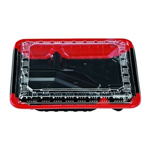 弁当容器 CK-2-1 フチ赤黒セット(エコOP) エフピコチューパ 使い捨て