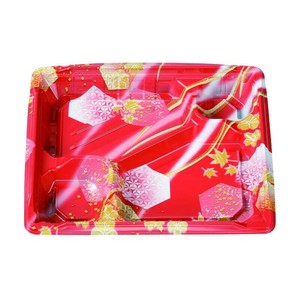 弁当容器 MS角弁 23-19-1 かなで赤 本体 エフピコチューパ 使い捨て 電子レンジ可