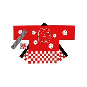イベントグッズ 40-3116 祭袢天 市松赤 大人 Mサイズ ササガワ