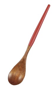 塗分フィットスプーン　赤　【木製品　おしゃれ　WOOD】