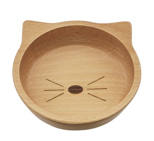 ブナ アニマルプレート ねこ　【木製品　おしゃれ　WOOD】