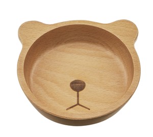 ブナ アニマルプレート くま　【木製品　おしゃれ　WOOD】