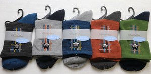 Crew Socks Check Socks Cat Embroidery