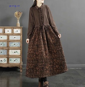 洋装/连衣裙 女士 洋装/连衣裙 秋 花卉图案