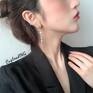 【2024春夏】激安セール 耳ピアス 水ドリル 個性 耳たぶ 耳掛け式 ギャザリング ジルコンピアス トレンド