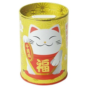 ペン立て缶貯金箱 まねき猫