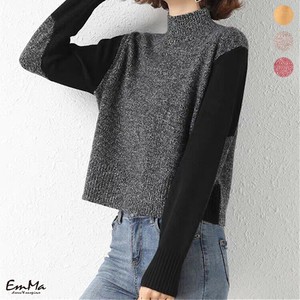 【2024AW】ショート丈セーター ミックスニット カジュアル 秋 冬  EH4212