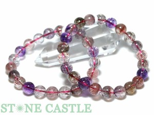 ☆高品質☆【ブレスレット】スーパーセブン (6A) (約9.5〜10mm) 【天然石 パワーストーン】
