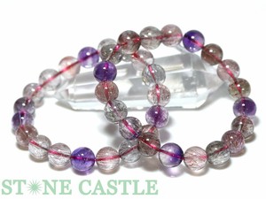 ☆高品質☆【ブレスレット】スーパーセブン (6A) (約10〜10.5mm) 【天然石 パワーストーン】