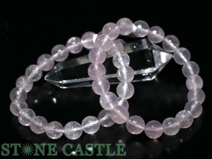 ☆高品質☆【ブレスレット】ピンクレムリアン水晶 ミラーボールカット (約10〜10.5mm) 【パワーストーン】