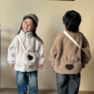 韓国スタイル ジャケット ポーチ付き クマ 長袖 ベビー 新生児 キッズ 子供服 秋 冬