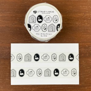 胶带 stamp-marche 黑白 日本制造