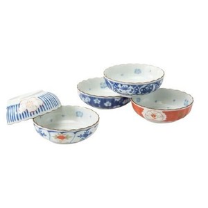 西海陶器 染錦絵変り 小鉢揃 31007