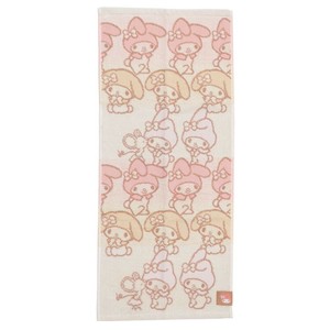 【フェイスタオル】マイメロディ ジャガードロングタオル オーガニックコットン ナチュラルマイメロ