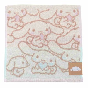 【ハンドタオル】シナモロール ジャガードハンカチタオル オーガニックコットン ナチュラルシナモン