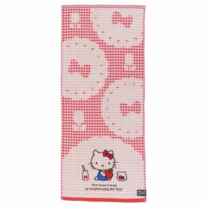 【フェイスタオル】ハローキティ フェイスタオル セブンティーズチェック