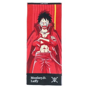 【フェイスタオル】ワンピース シャーリングロングタオル ルフィショット