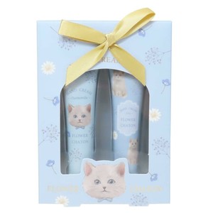 【コスメ雑貨】フラワーシャトン ハンドクリームセット ブリティッシュ ねこ