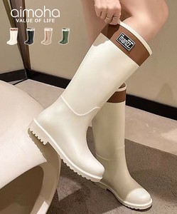 《 shoes365 》ロングレインブーツ レディース レインブーツ ロング シンプル 長靴 雨靴