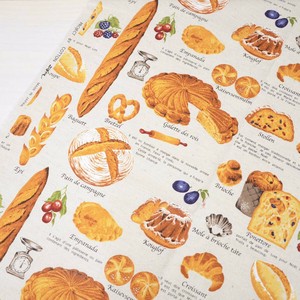 綿麻キャンバス　KTS6817　Boulangerie Paris　全1色　/布　手づくり　ハンドメイド