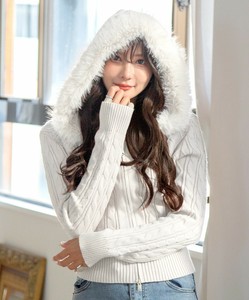 Hoodie Knit Tops