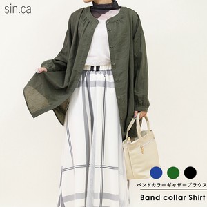 【sin.ca】バンドカラーブラウス