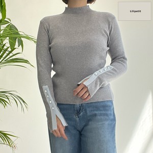 Sweater/Knitwear Color Palette Pullover High-Neck Sleeve [2024 Autumn]